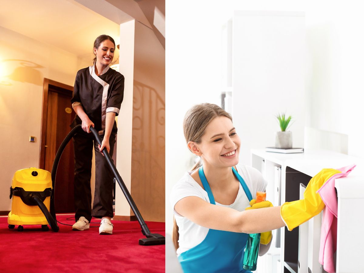 What is the difference between cleaning and commercial cleaning?